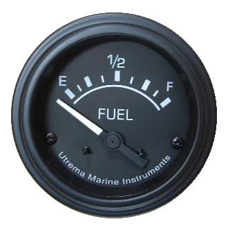 Utrema Black Marine Fuel Gauge 2-1-16-